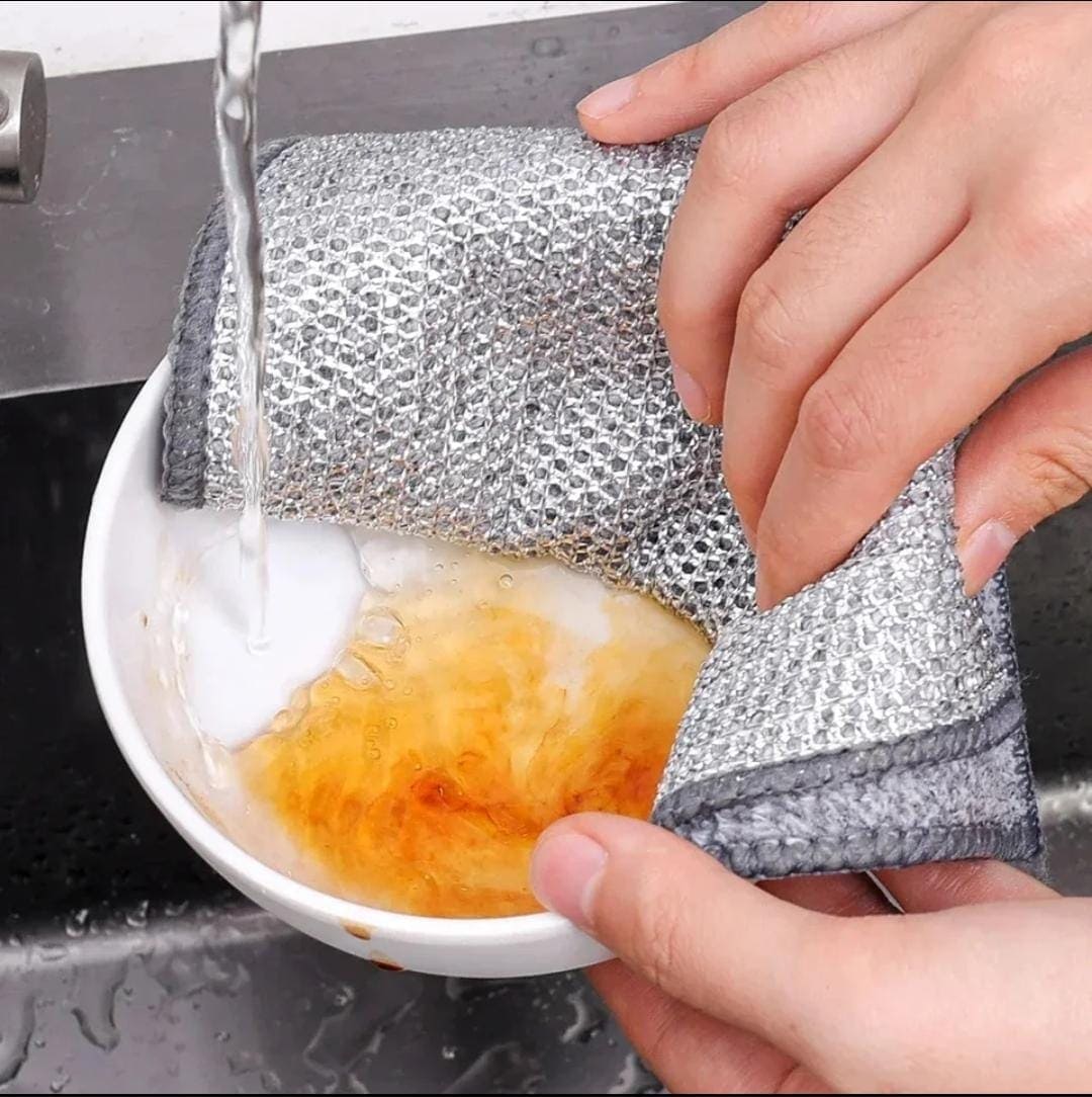 Steel Wire Dishwashing Cloth(Pack Of 5)