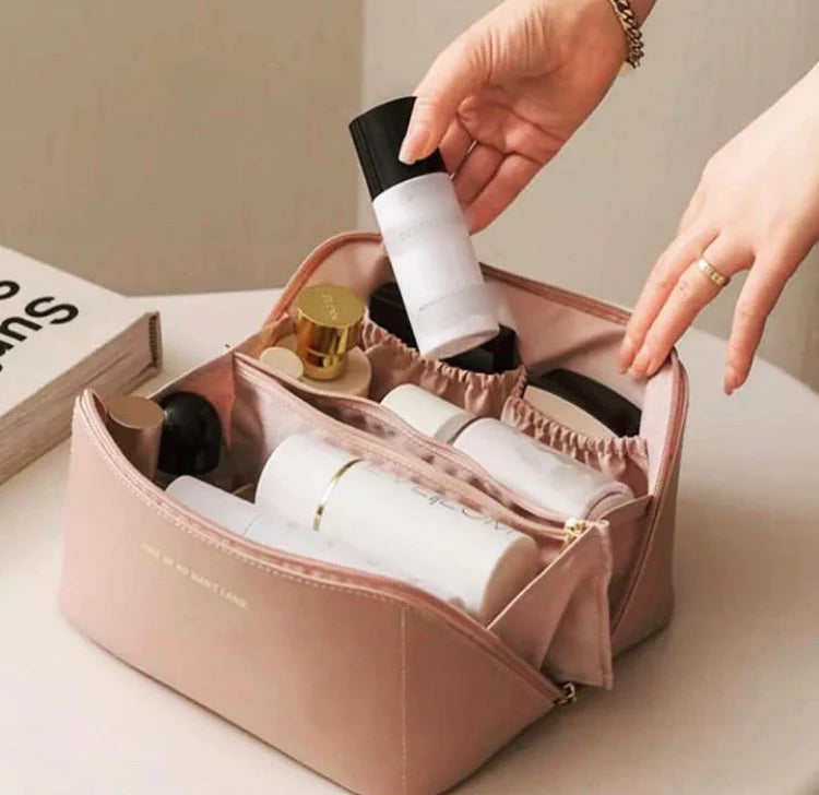 Leather Travel Cosmetic Bag