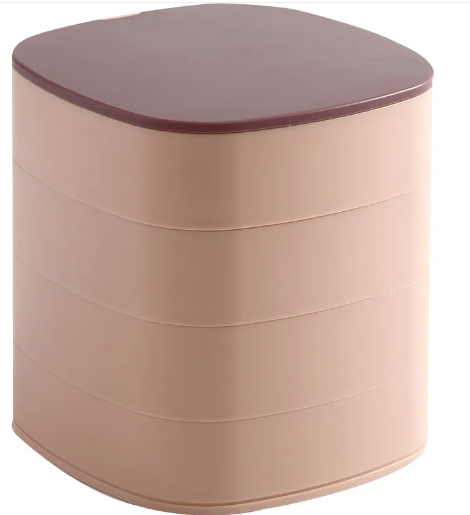 4 Portion Jewellery Box With Mirror