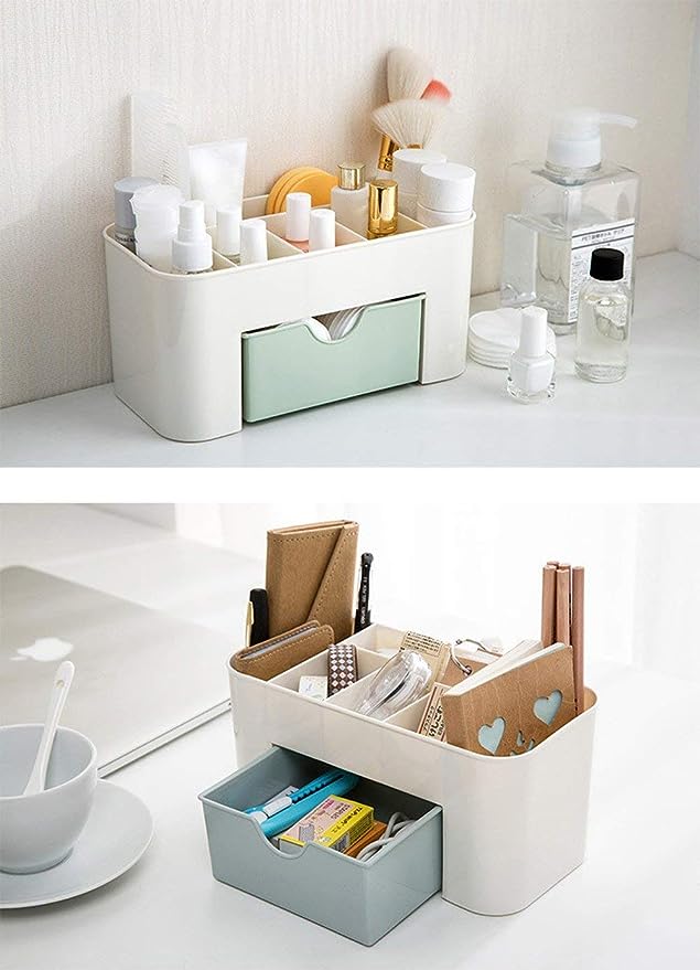 Cosmetic Organizer With Tissue Box