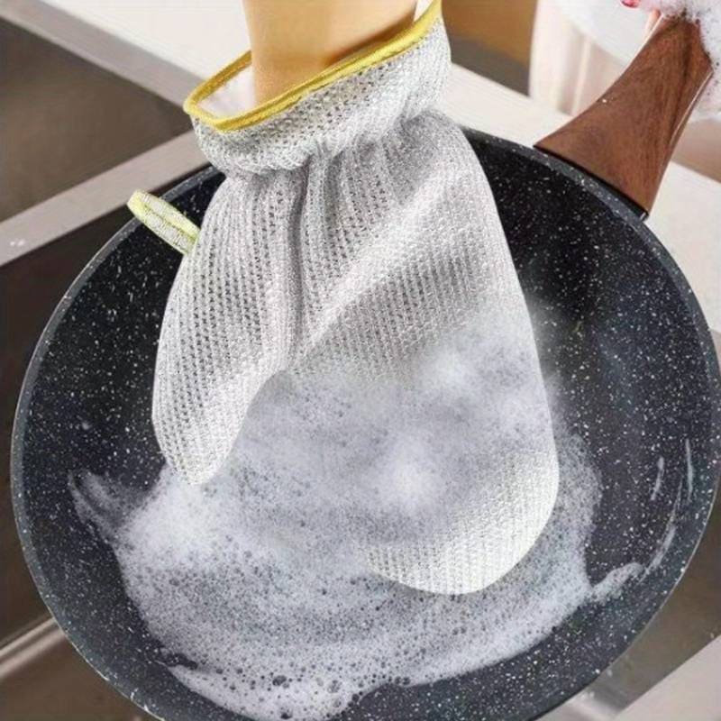 Steel Wire Dishwashing Gloves: Waterproof Multipurpose Cleaning and Oil-Free Rag