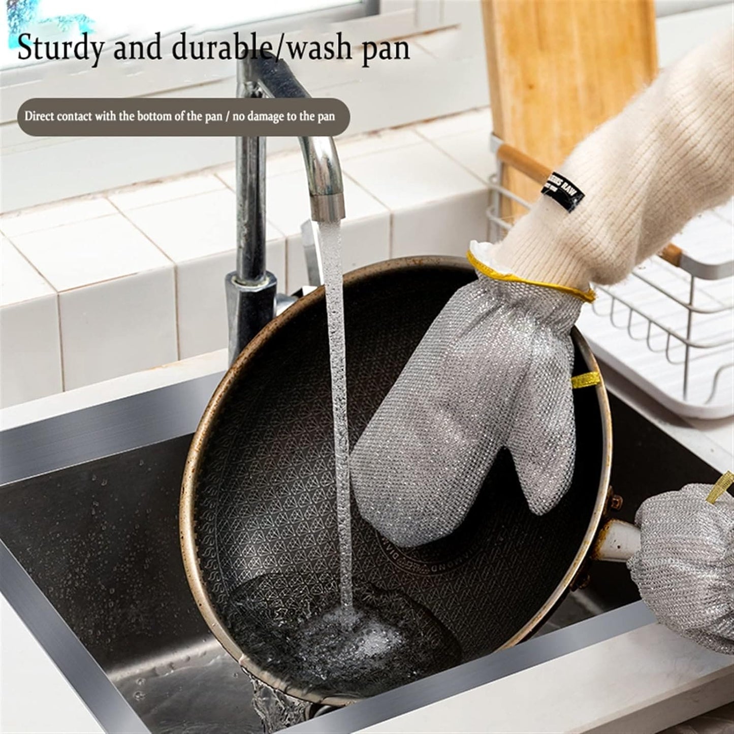 Steel Wire Dishwashing Gloves: Waterproof Multipurpose Cleaning and Oil-Free Rag