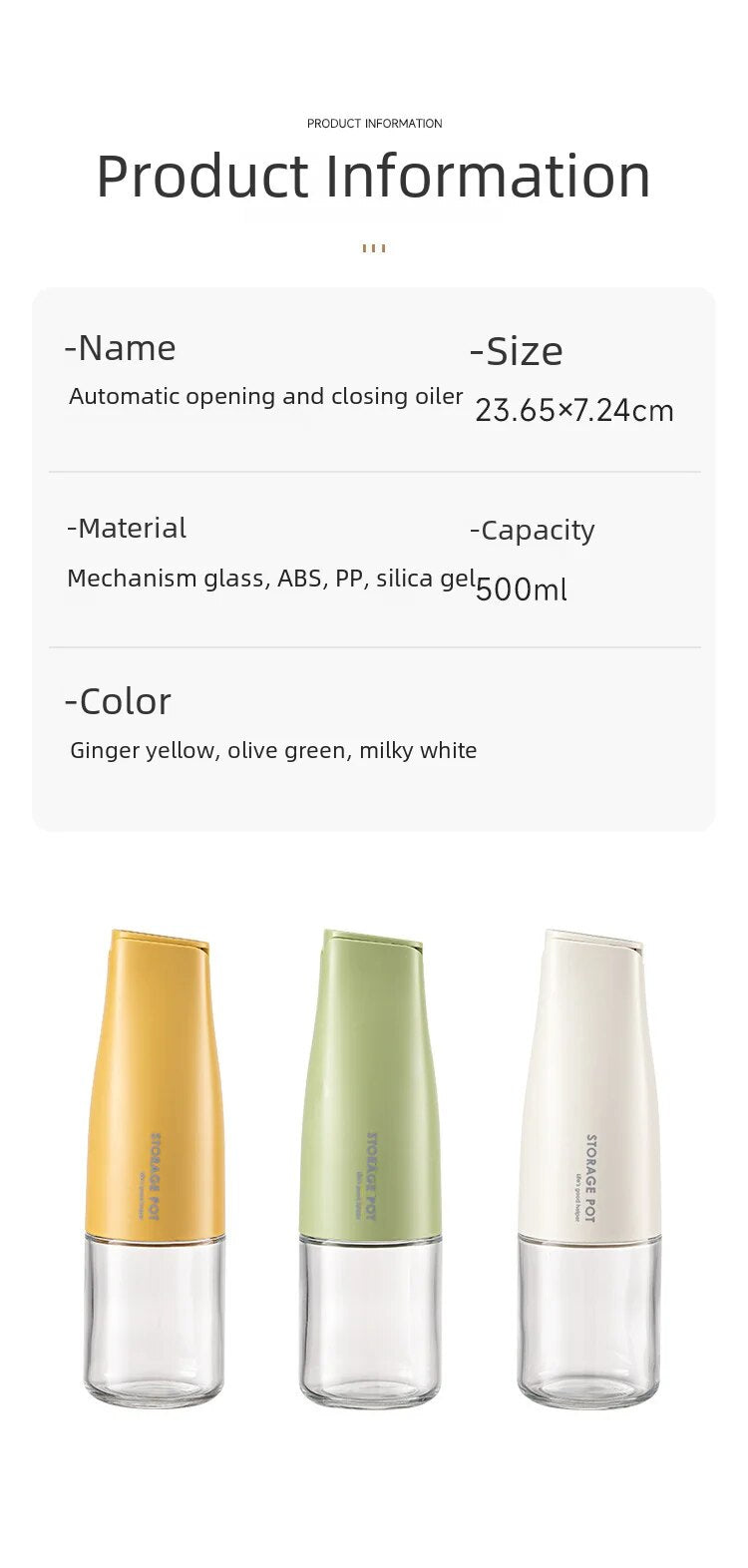 Glass Oil Bottle 450ML