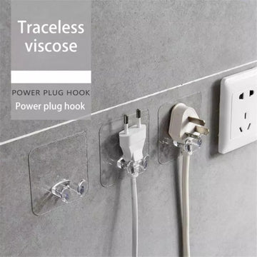 Self Adhesive Wall Hanger Storage Transparent Hooks Pack Of 5