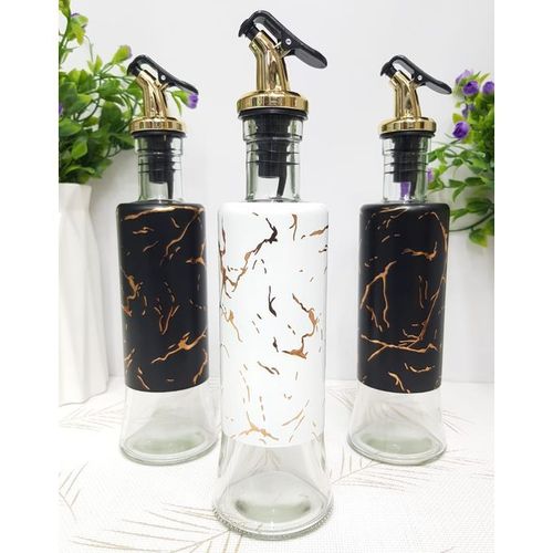 Glass Marble Oil/Vinegar Dispenser Bottle