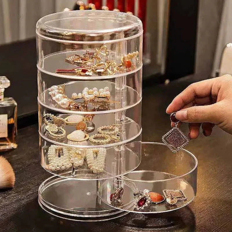 Transparent 360° Rotating Jewelry Box