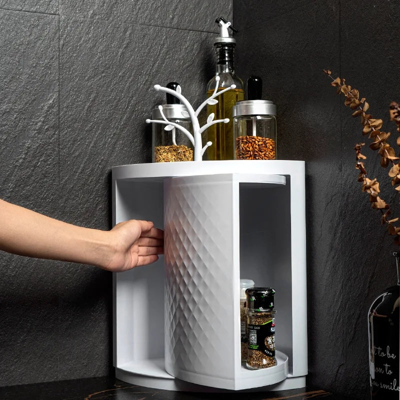 Rotatable Wall Mounted Corner Shelf