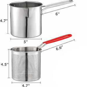 Kitchen Deep Frying Pot 304 Stainless Steel