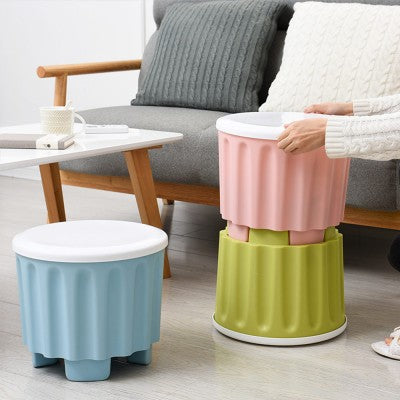 Sitting Stool With Storage Compartments