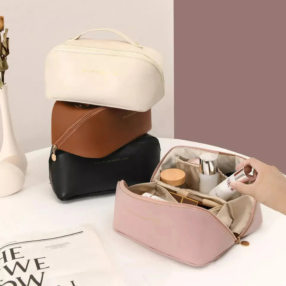 Leather Travel Cosmetic Bag