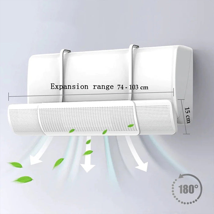 Extendable Air Deflector Windshield For Split AC Vents