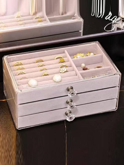 3 Draws Acrylic Jewelry Organizer