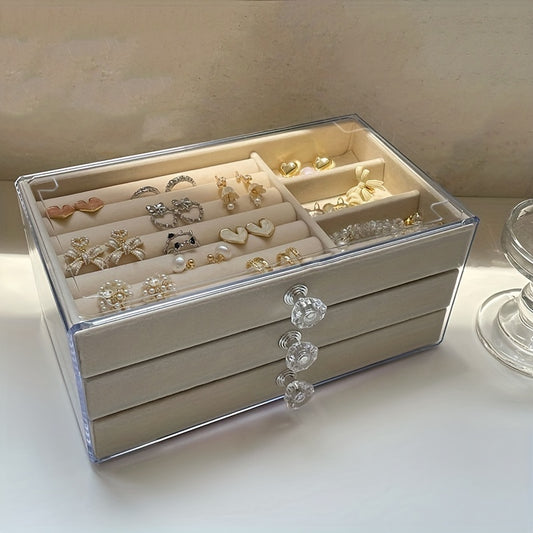 3 Draws Acrylic Jewelry Organizer
