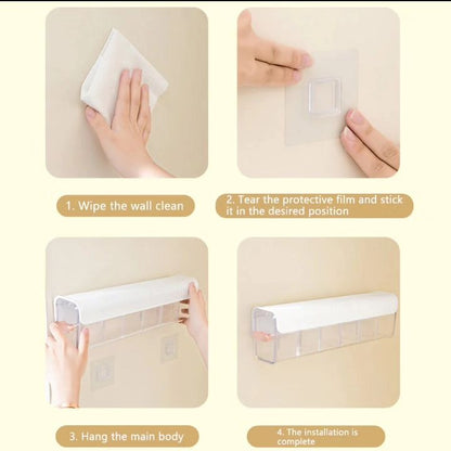 Space-Efficient Wall Mounted 6 Portion Dispaly Box
