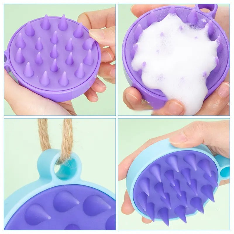 Portable Mini Silicone Scalp Massage Comb and Shampoo Brush for Hair Care
