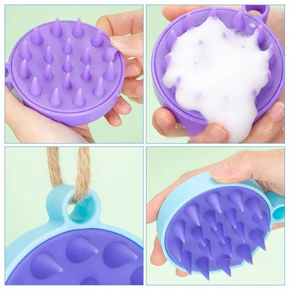 Portable Mini Silicone Scalp Massage Comb and Shampoo Brush for Hair Care