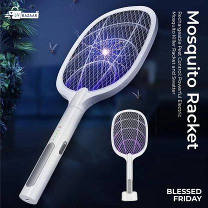 Electric Mosquito Racket With Stand