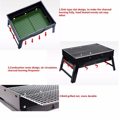 Portable Folding BBQ Grill (SMALL)