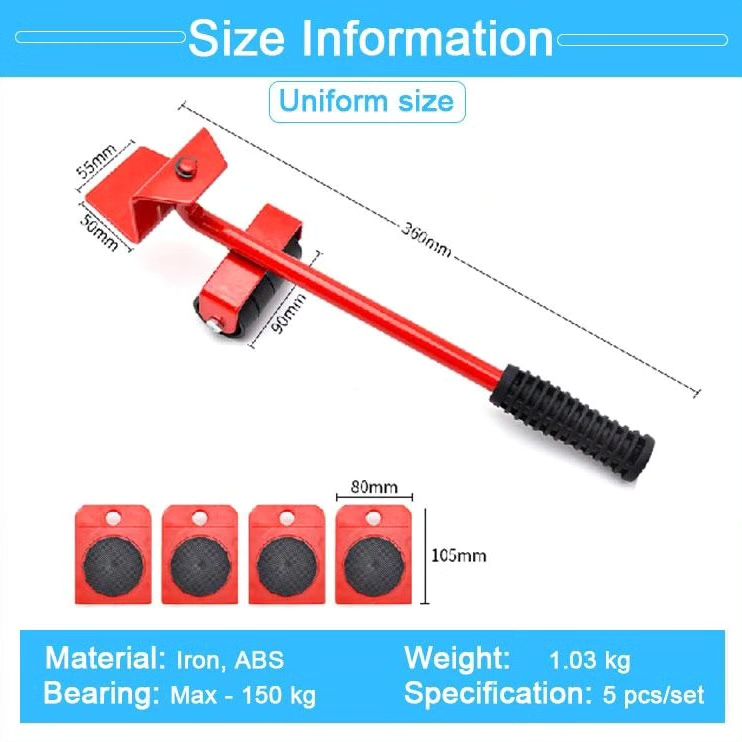 5 in 1 Heavy Furniture Moving Tool Heavy Object Move