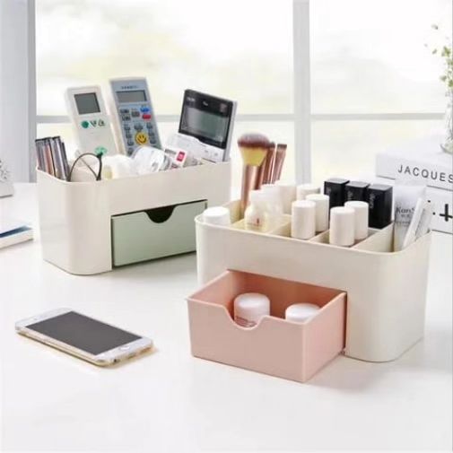 Plastic Make-Up Storage Box/Jewellery Organizer With Small Drawer