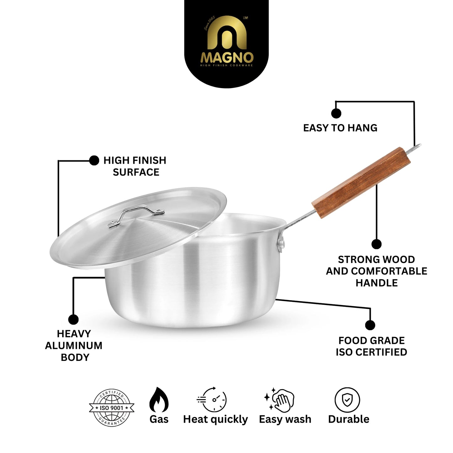 Sauce Pan 24 CM Metal Finish