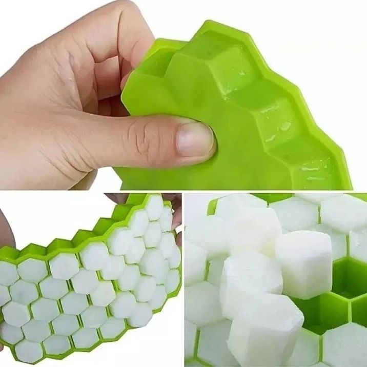 Honey Comb Shaped Ice Cube Tray with lid