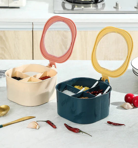 4 in 1 - Modern Grid Spices Box