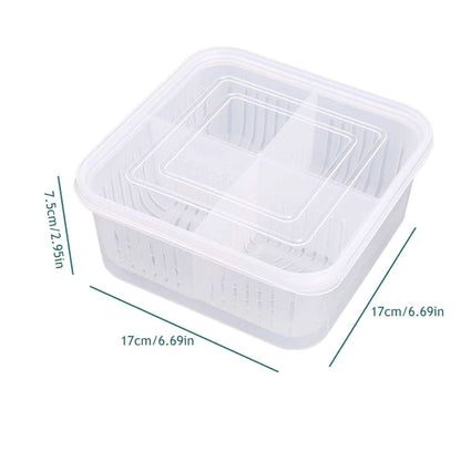 4 in 1 Vegetable & Fruit Storage Box With Lid