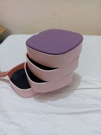 4 Portion Jewellery Box With Mirror
