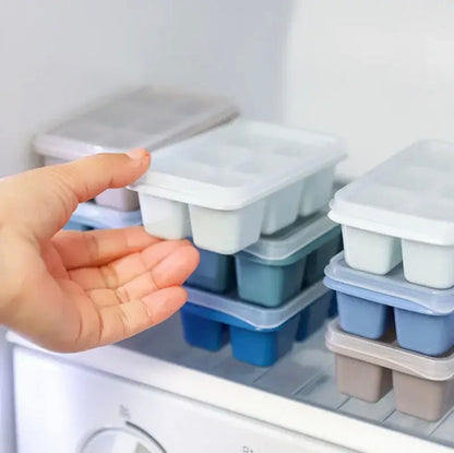 Mini Ice Cubes Tray With Lid(Pack Of 3)