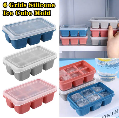 Mini Ice Cubes Tray With Lid(Pack Of 3)
