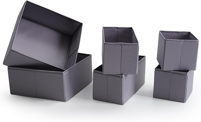 6 Pcs Drawer Organizers, Durable Fabric