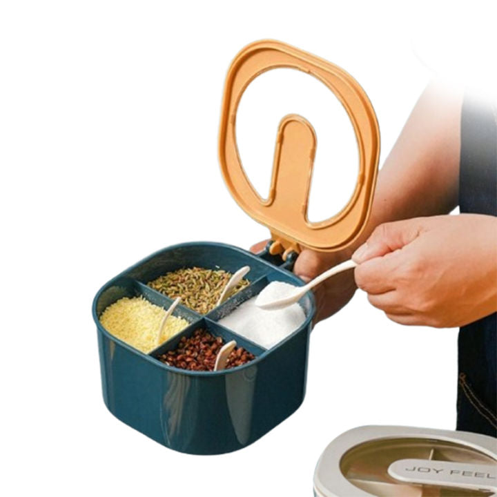 4 in 1 - Modern Grid Spices Box