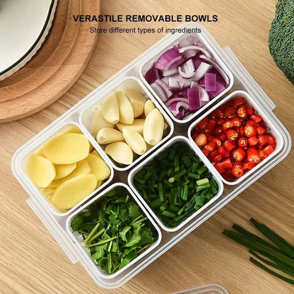 6 in 1 Storage Box For Vegetable and Fruits