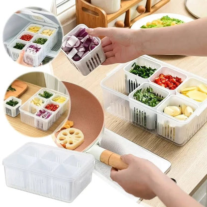 6 in 1 Storage Box For Vegetable and Fruits