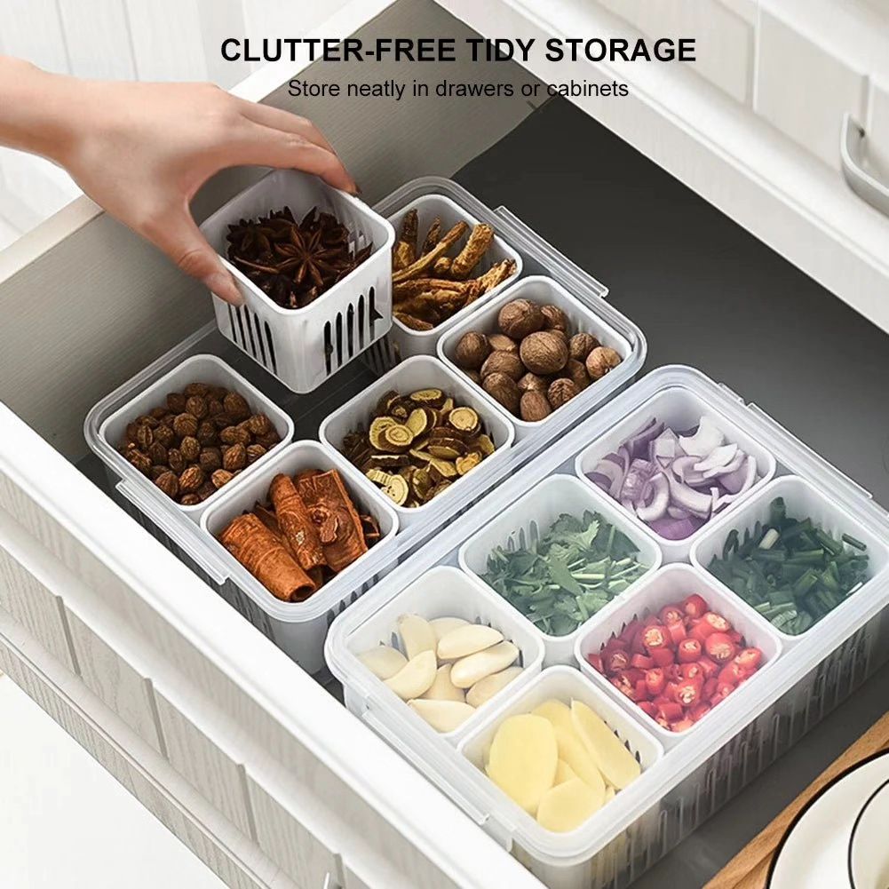 6 in 1 Storage Box For Vegetable and Fruits