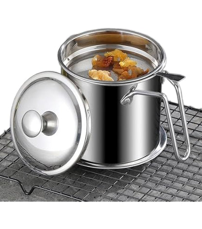 Stainless Steel Kitchen Oil Filter Pot