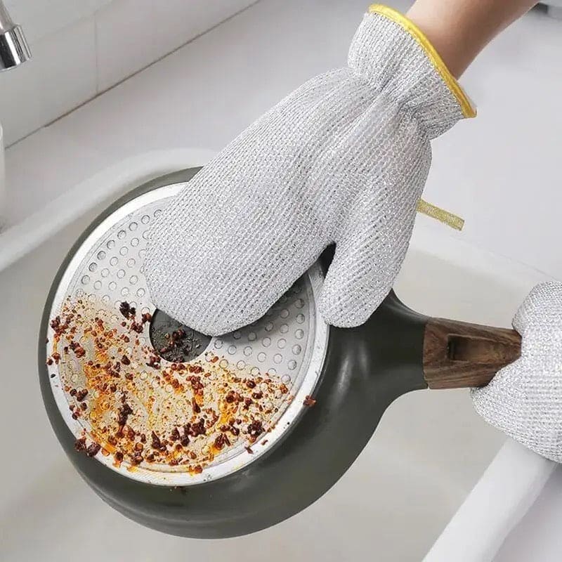 Steel Wire Dishwashing Gloves: Waterproof Multipurpose Cleaning and Oil-Free Rag