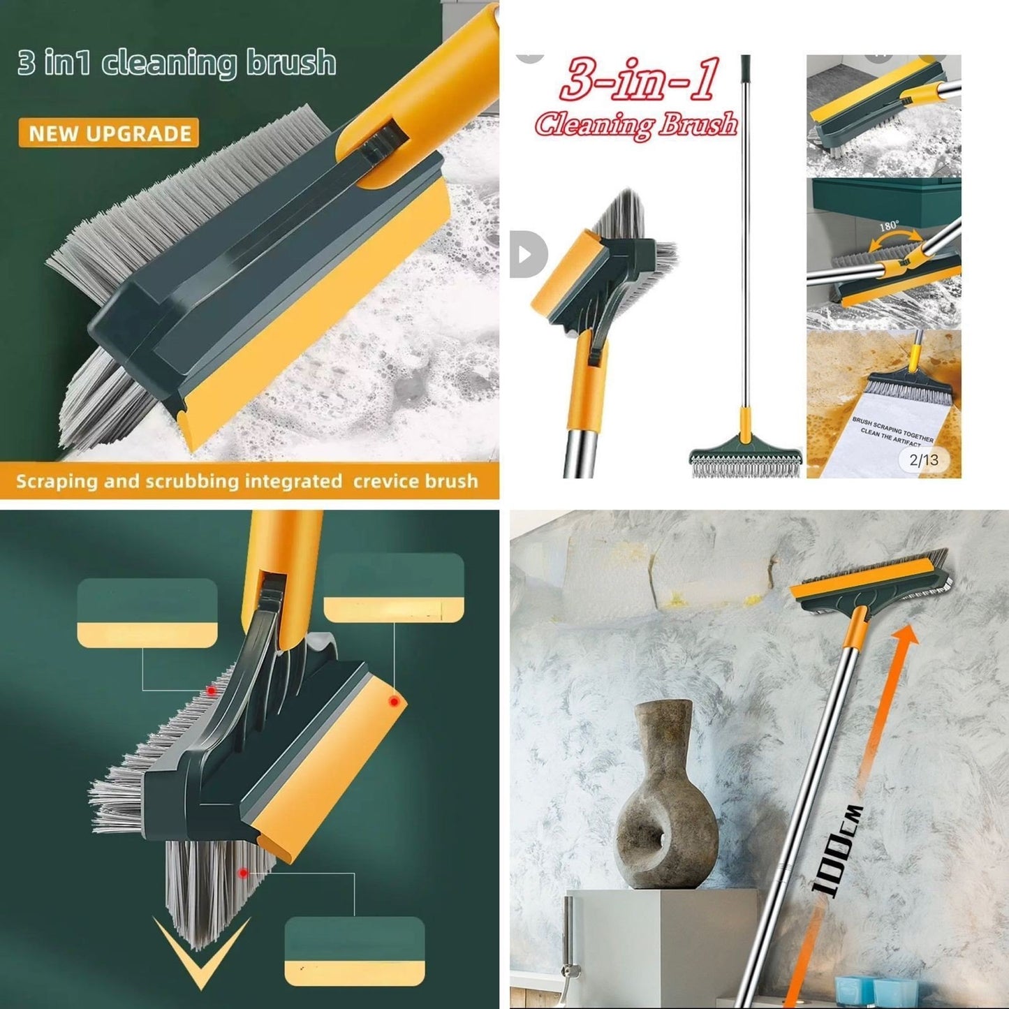 3-in-1 Cleaning Brush Floor