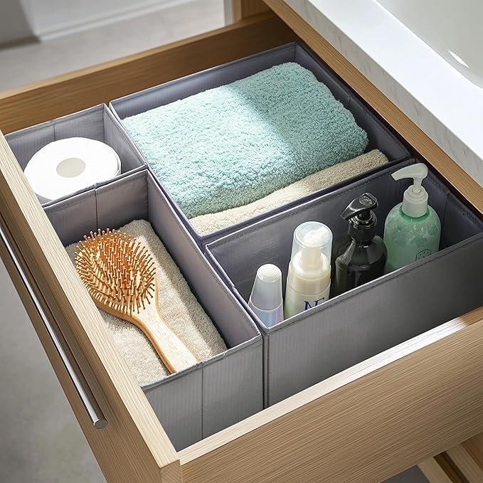6 Pcs Drawer Organizers, Durable Fabric