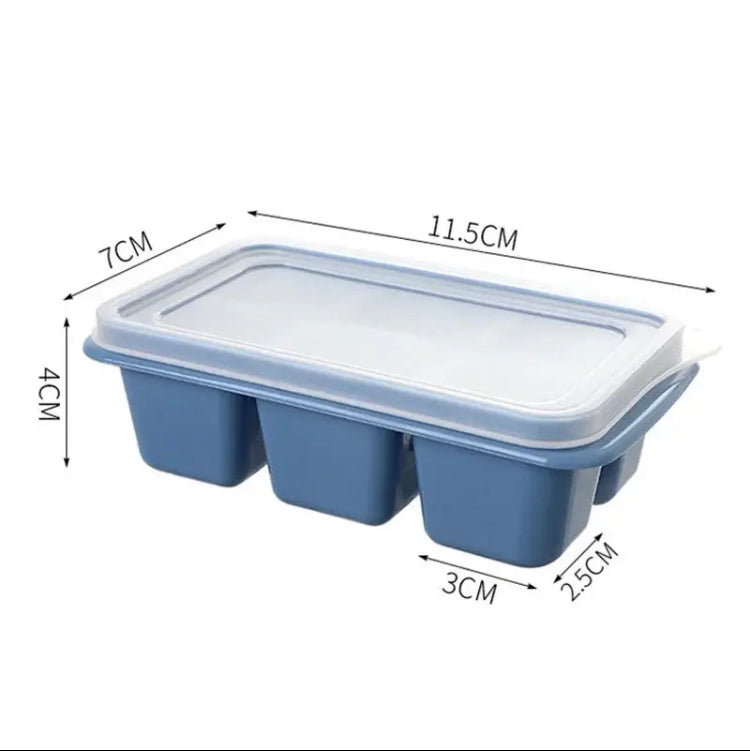 Mini Ice Cubes Tray With Lid(Pack Of 3)