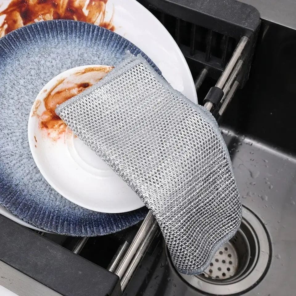 Steel Wire Dishwashing Cloth(Pack Of 5)