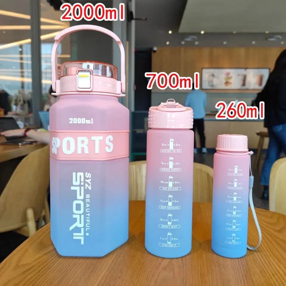 3 Pcs Sports Water Bottle