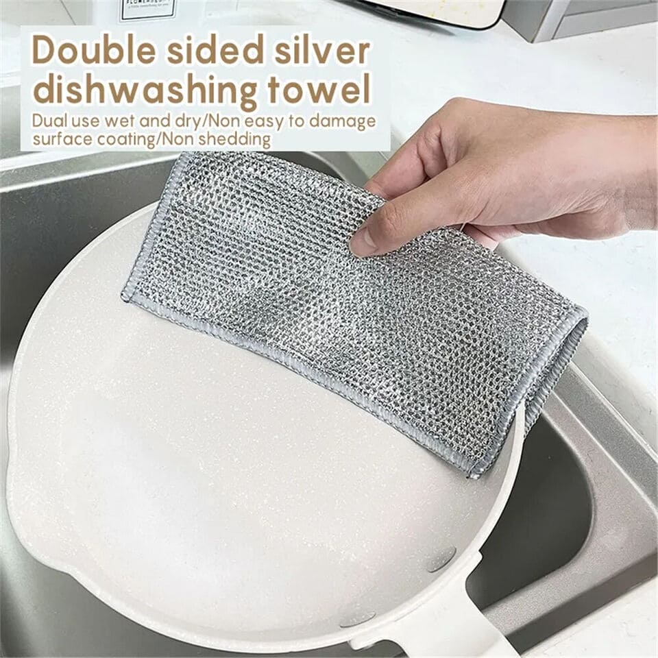 Steel Wire Dishwashing Cloth(Pack Of 5)