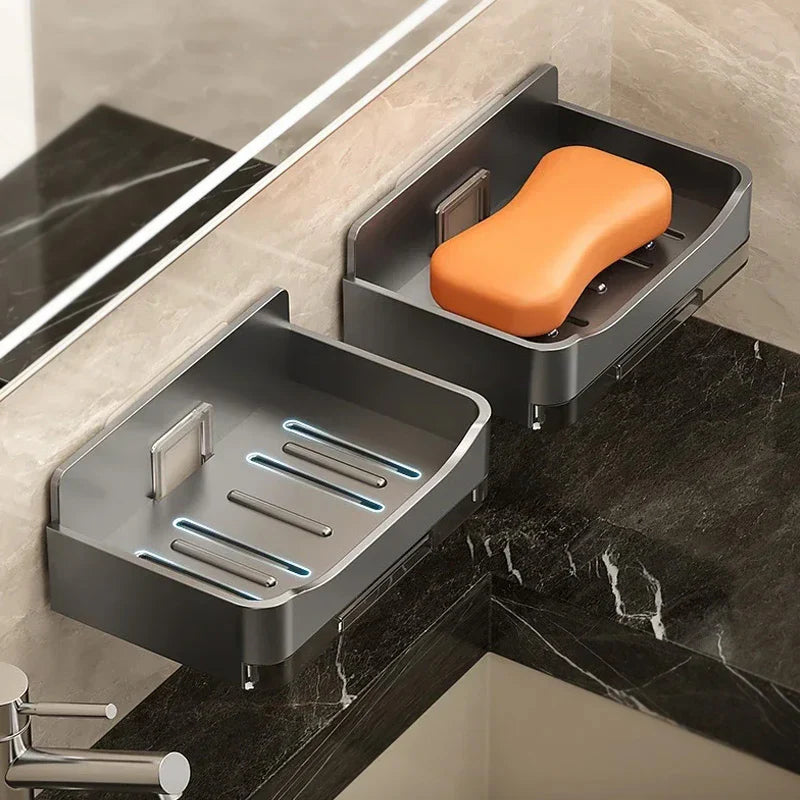 Wall-Mounted Soap Dish with Drain