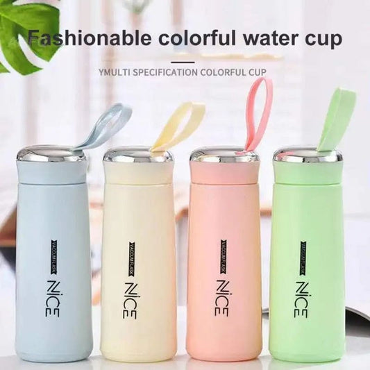400ML Double Layer Glass Water Bottle for Gym, Sports, and Travel with Sleeve Cover