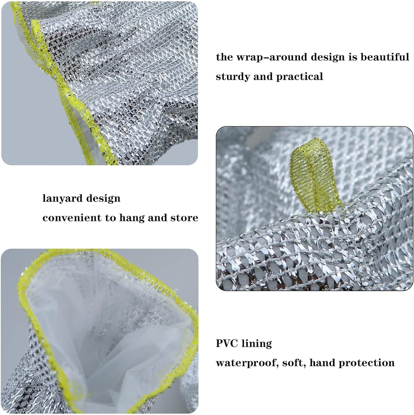 Steel Wire Dishwashing Gloves: Waterproof Multipurpose Cleaning and Oil-Free Rag
