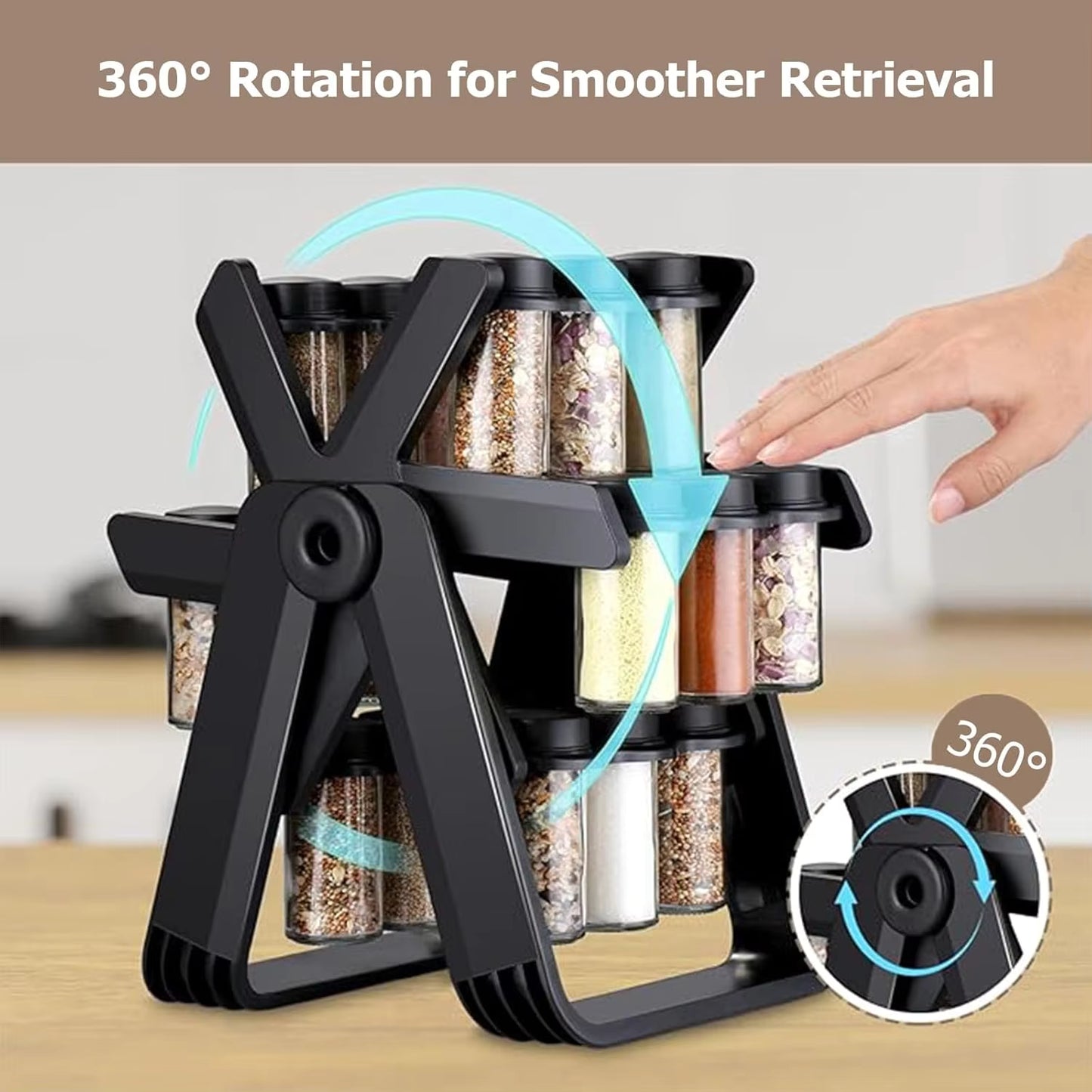 18 Jar Rotating Spice Organiser