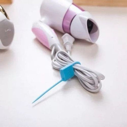 Set of 3 Lock-Shaped Silicone Cable Ties: Reusable Sealing Clips for Storage