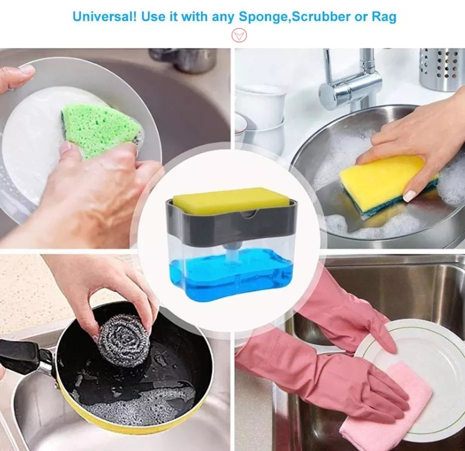 Sponge Holder with Built-in Soap Dispenser